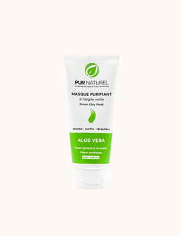 Masque purifiant - Argile verte et Aloe vera - 100g