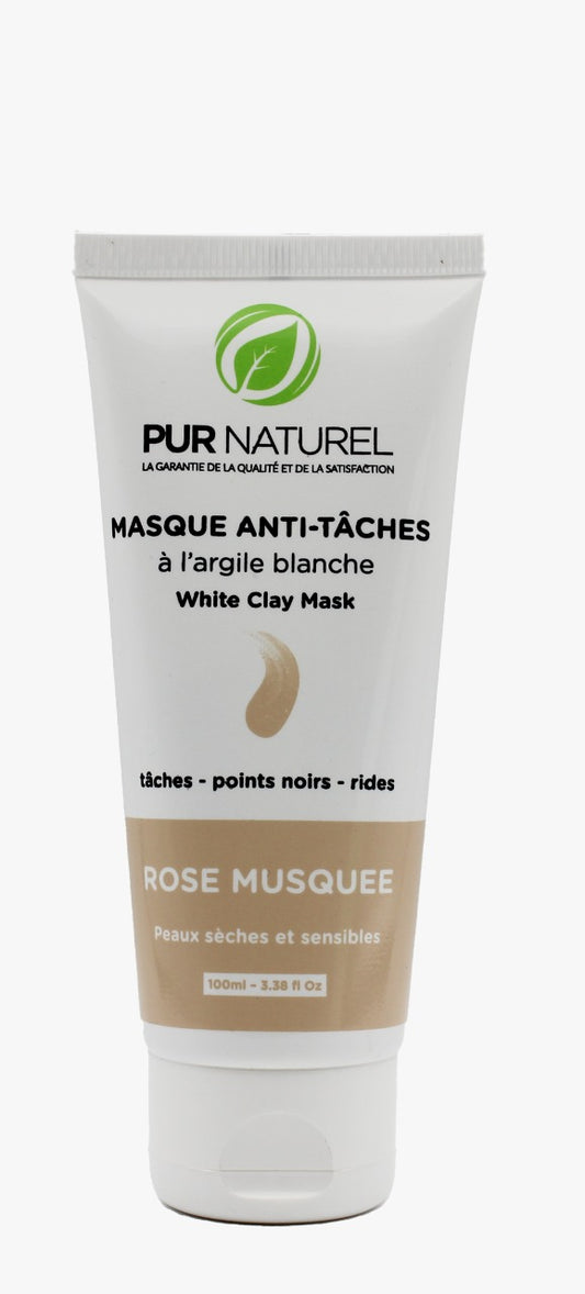 Masque Anti-tâches - Argile blanche et Rose musquée - 100g